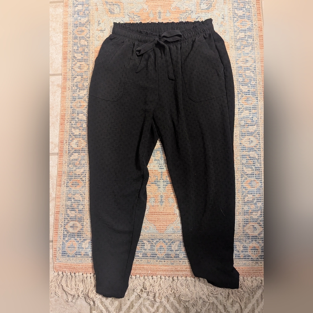 SOHO Black Drawstring Jogger-Harem Pants